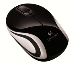 LOGITECH  M187 Mini Wireless Optical Mouse - Black & Silver
